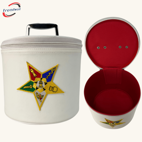 Masonic OES Fez Crown Case, OES Fez Case Synthetic Custom Color leather